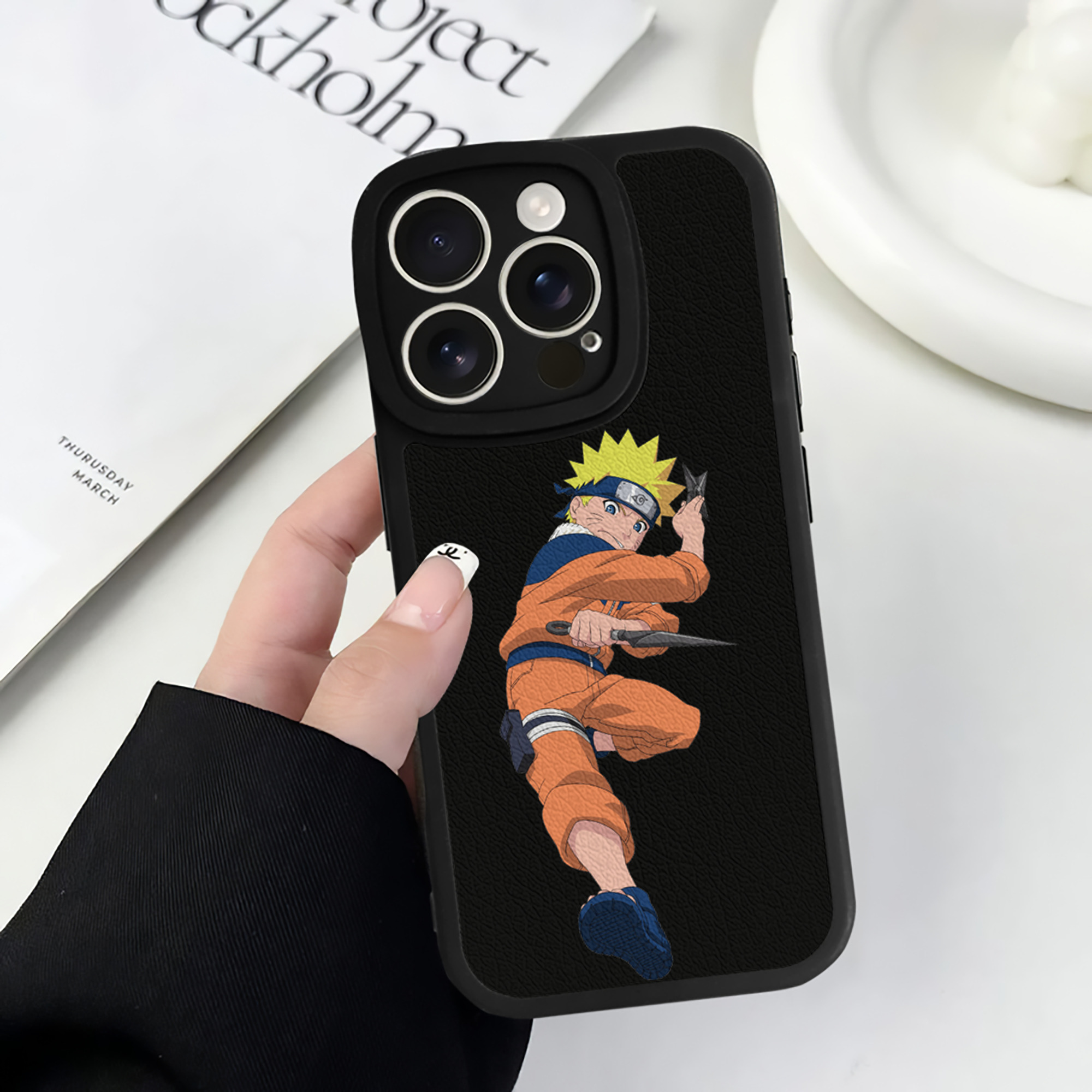 （画像用） NARUTO -ナルト- うずまき ナルト Uzumaki Naruto 【iPhone 16シリーズ対応】シリコンスマホケース（レザー調） 材質：シリコン